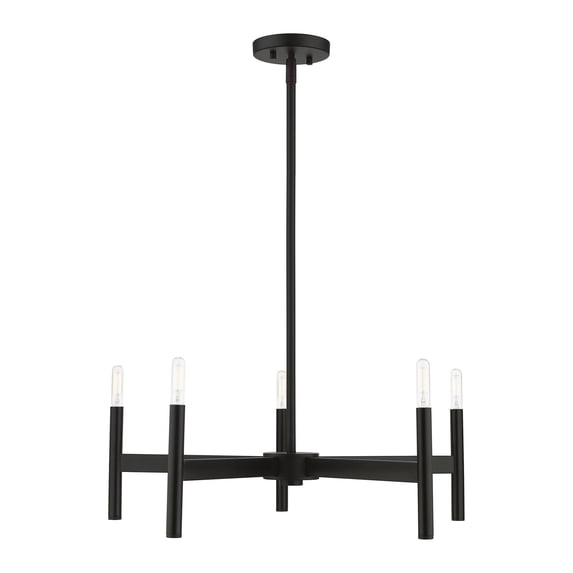 Livex Lighting - Copenhagen - 5 Light Chandelier In Mid Century Modern