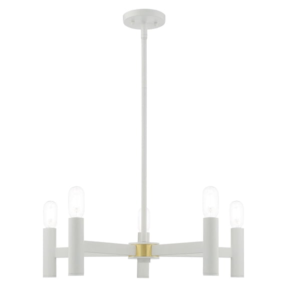 Livex Lighting - Copenhagen - 5 Light Chandelier in Mid Century Modern Style -