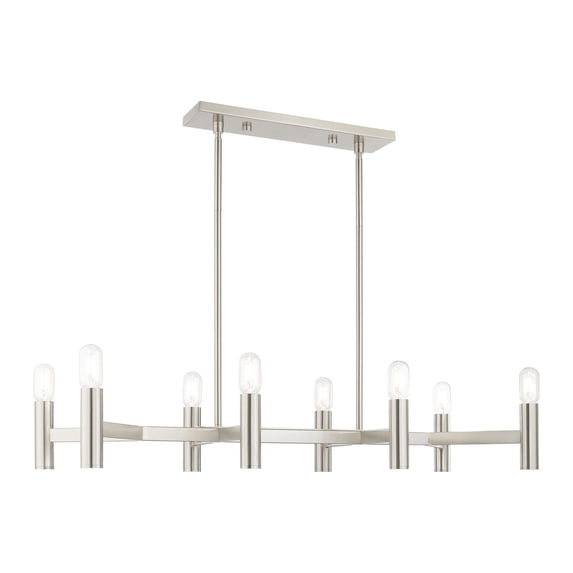 Livex Lighting - Copenhagen - 8 Light Linear Chandelier in Mid Century Modern