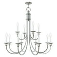 thumbnail image 1 of Livex Lighting Cranford Chandelier in Brushed Nickel, 1 of 9