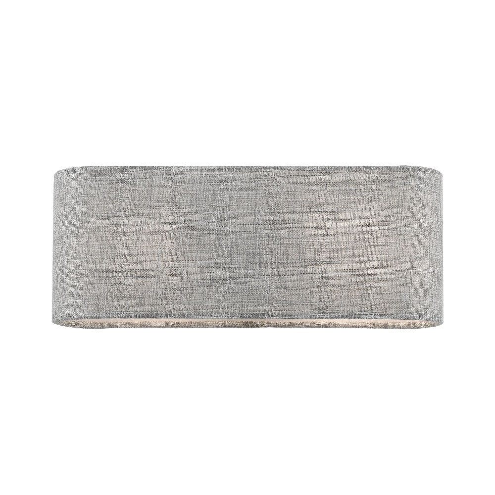 Dakota Brushed Nickel 2-Light ADA Compliant Wall Sconce with Urban Gray Shade