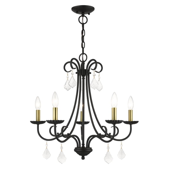 40875-04 Livex Lighting Daphne - 5 Light Chandelier-22.25 Inches Tall and 24.75 Inches Wide -Traditional Installation