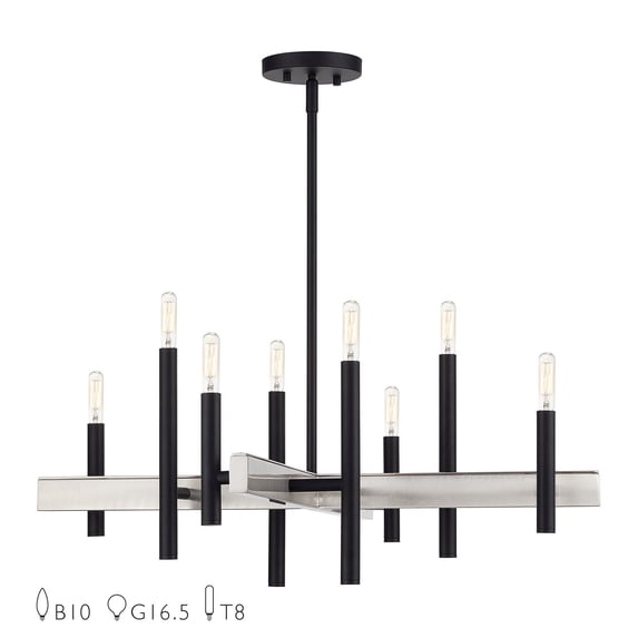 Livex Lighting - Denmark - 8 Light Chandelier in Mid Century Modern Style - 28