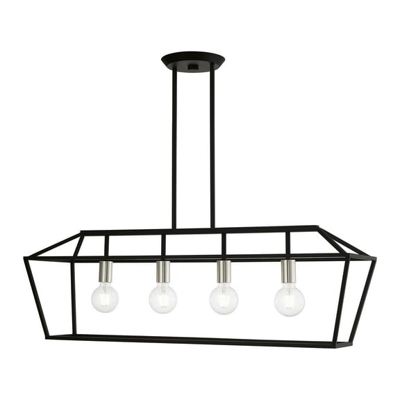 Livex Lighting - Devone - 4 Light Linear Chandelier In Transitional Style-19