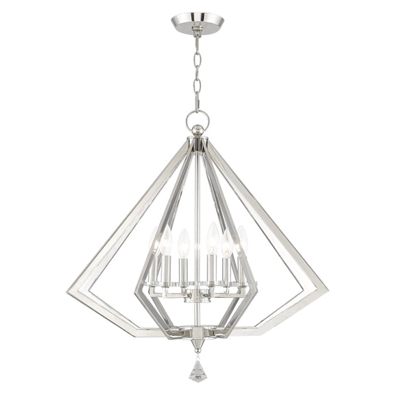 Livex Lighting - Diamond - 6 Light Chandelier in Mid Century Modern Style - 25