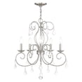 thumbnail image 1 of Livex Lighting Donatella Chandelier in Brushed Nickel, 1 of 9