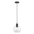 thumbnail image 1 of 48972-04 Livex Lighting Downtown - 1 Light Sphere Pendant In Industrial Style-16.25 Inches Tall and 8 Inches Wide-Black/Brushed Nickel Finish, 1 of 9