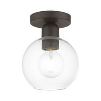 Livex Lighting - Downtown - 1 Light Sphere Semi-Flush Mount In Industrial