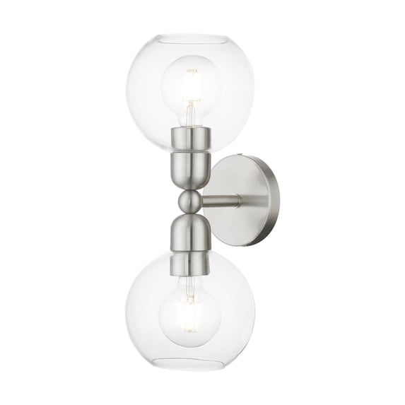 Livex Lighting - Downtown - 2 Light Sphere Bath Vanity In Industrial Style-16