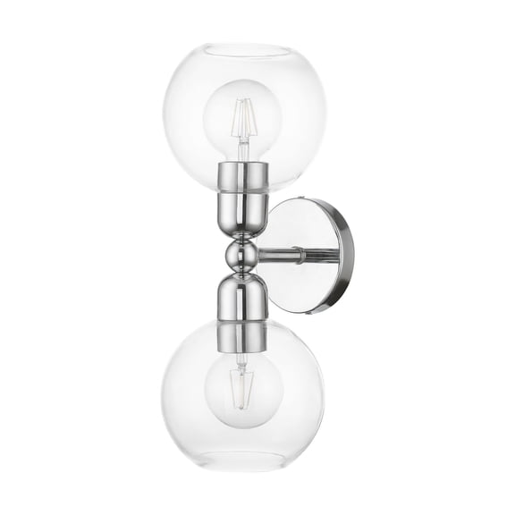 Livex Lighting - Downtown - 2 Light Sphere Bath Vanity In Industrial Style-16