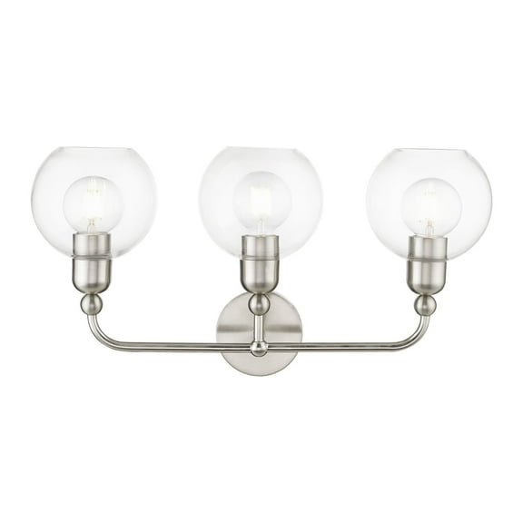 Livex Lighting - Downtown - 3 Light Sphere Bath Vanity In Industrial Style-12.5