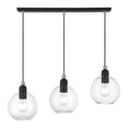 thumbnail image 1 of Livex Lighting - Downtown - 3 Light Sphere Linear Chandelier In Industrial, 1 of 10