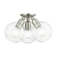 thumbnail image 1 of Livex Lighting - Downtown - 3 Light Sphere Semi-Flush Mount In Industrial, 1 of 10