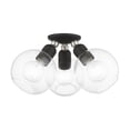 thumbnail image 1 of Livex Lighting - Downtown - 3 Light Sphere Semi-Flush Mount In Industrial, 1 of 10
