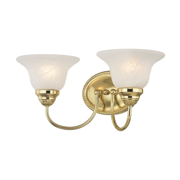 Livex Lighting Edgemont 2 Bath Light in Polished Brass