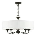 thumbnail image 1 of 41775-04 Livex Lighting Edinburgh - 5 Light Pendant In Transitional Style-14 Inches Tall and 23 Inches Wide-Black Finish    -Traditional Installation, 1 of 10