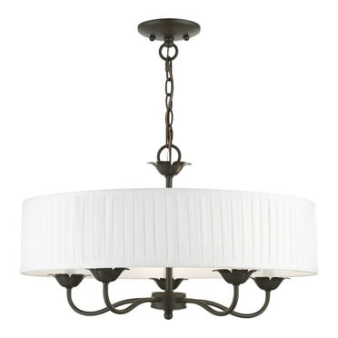 41775-92-Livex Lighting-Edinburgh - 5 Light Pendant In Transitional Style-14 Inches Tall and 23 Inches Wide-English Bronze Finish    -Traditional