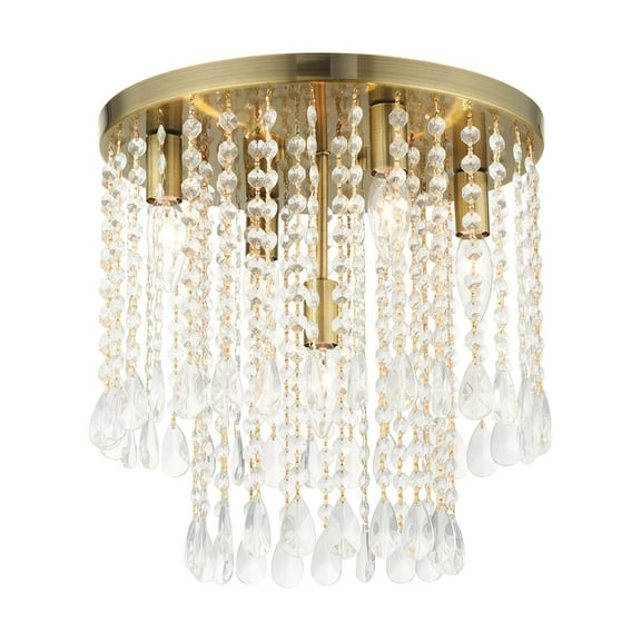 Livex Lighting - Elizabeth - 5 Light Flush Mount in Glam Style - 13.75 Inches