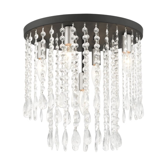 Livex Lighting - Elizabeth - 5 Light Flush Mount in Glam Style - 13.75 Inches