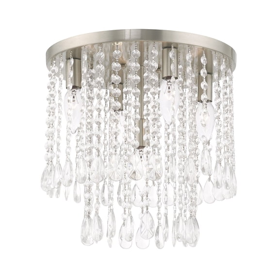 Livex Lighting - Elizabeth - 5 Light Flush Mount in Glam Style - 13.75 Inches