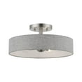 thumbnail image 1 of 46147-91 Livex Lighting Elmhurst - 4 Light Semi-Flush Mount In Timeless Style-6 Inches Tall and 14 Inches Wide-Brushed Nickel/Shiny White Finish, 1 of 10