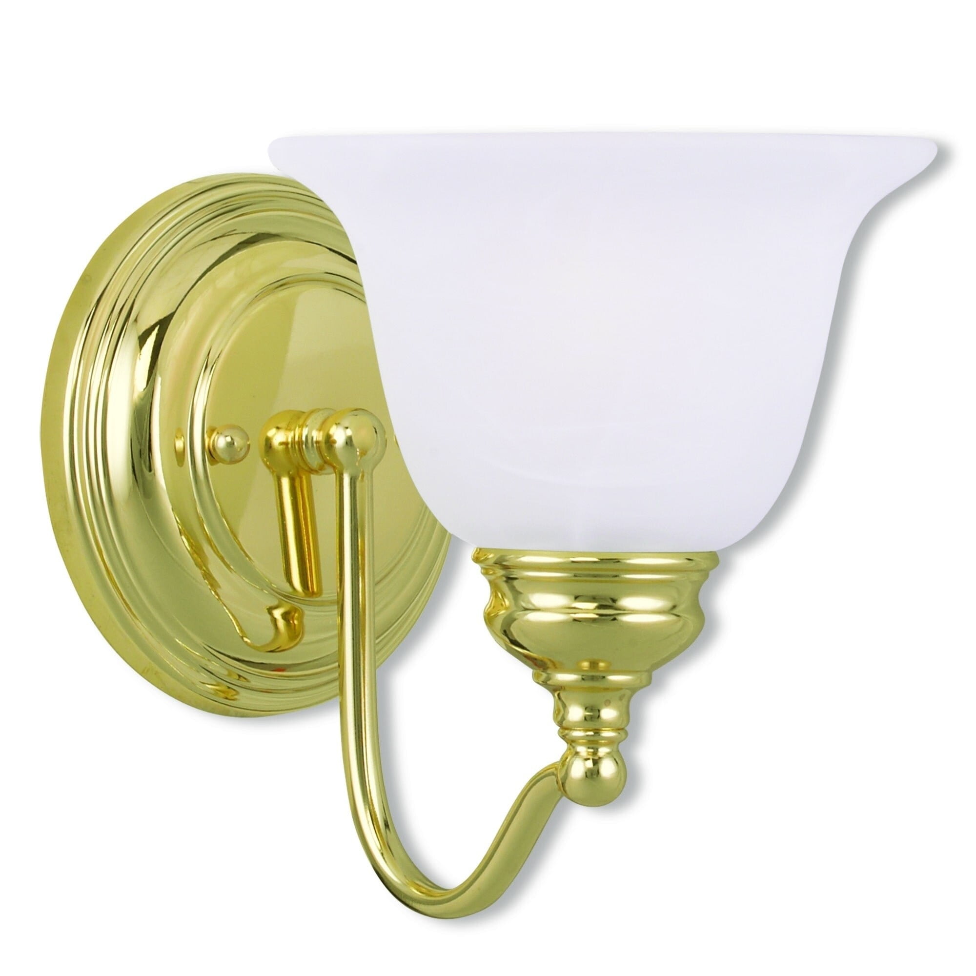 Essex Polished Brass Jelly Jar Vanity Light, 7.5" High