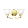 thumbnail image 1 of Livex Lighting Essex 2 Bath Light in Polished Brass, 1 of 12