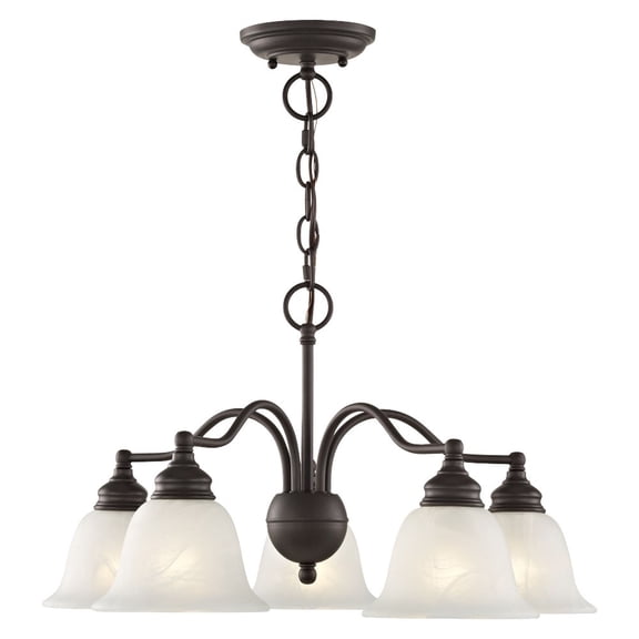 Livex Lighting Essex Convertible Chandelier Ceiling Mount in Bronze