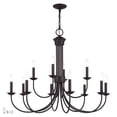 thumbnail image 1 of Livex Lighting - Estate - 12 Light Large 2-Tier Chandelier-29 Inches Tall and 36, 1 of 15