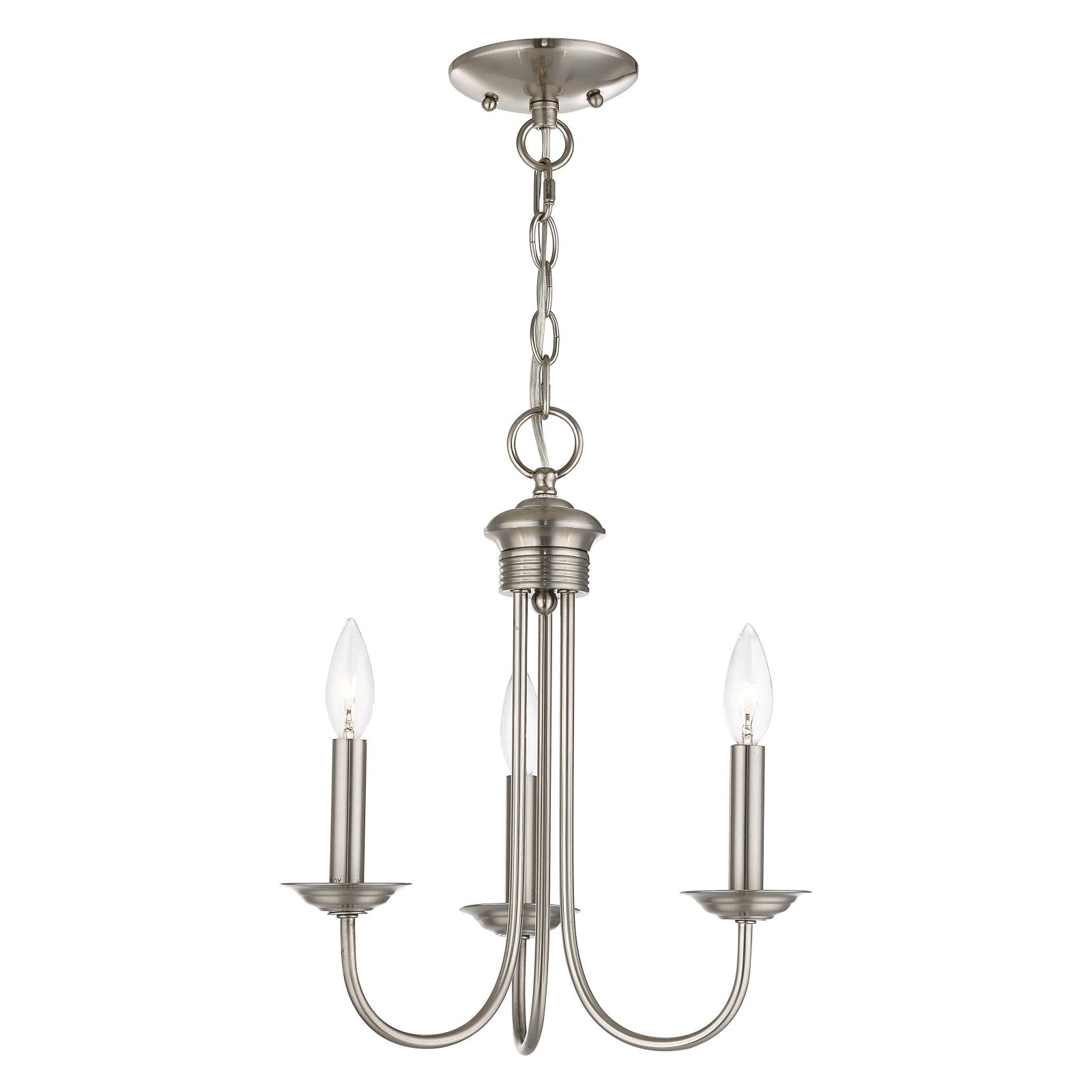Estate 3-Light Mini Chandelier Brushed Nickel Finish