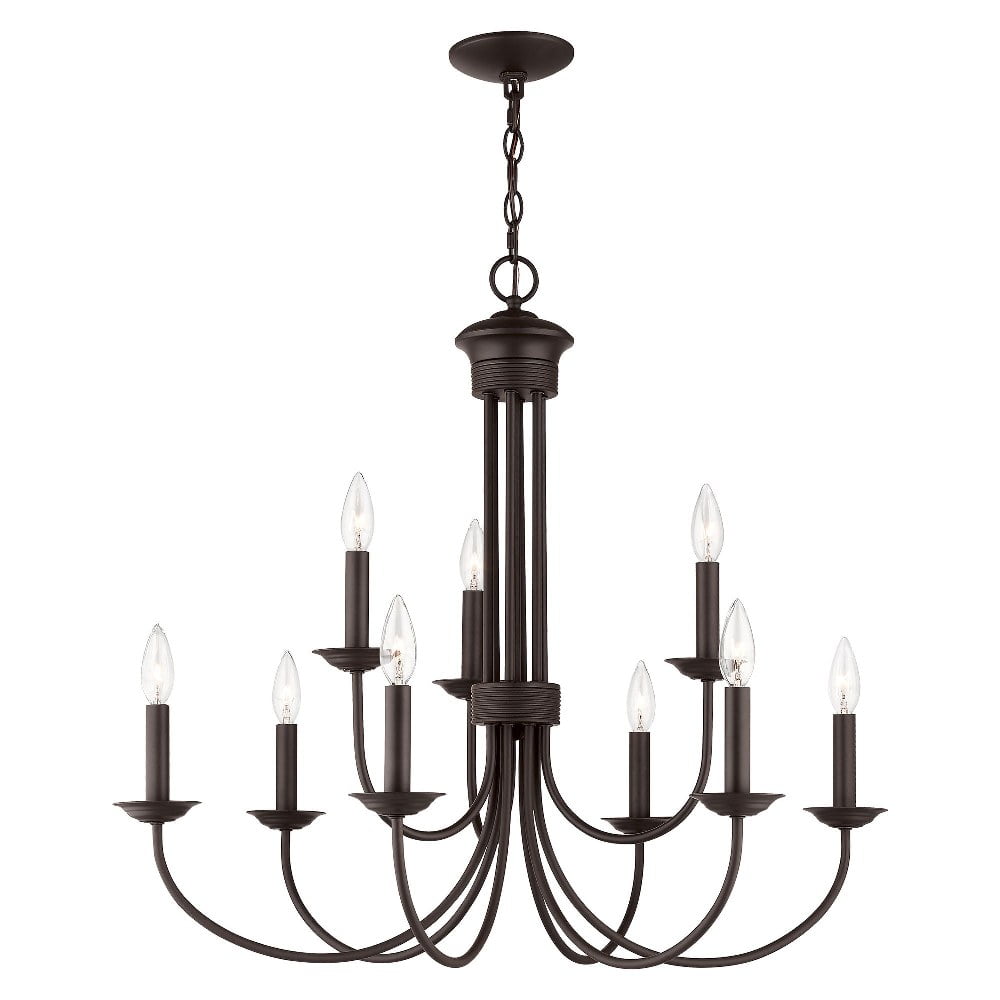 Estate Bronze 9-Light Classic Steel Chandelier