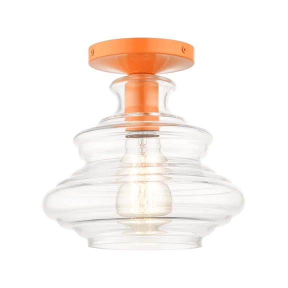 Livex Lighting - Everett - 1 Light Semi-Flush Mount-8.75 Inches Tall and 9
