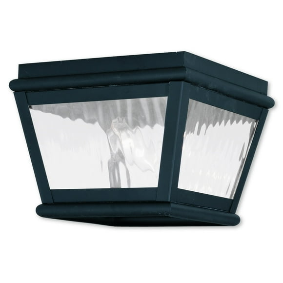 Livex Lighting - Exeter - 2 Light Outdoor Flush Mount in Farmhouse Style - 8
