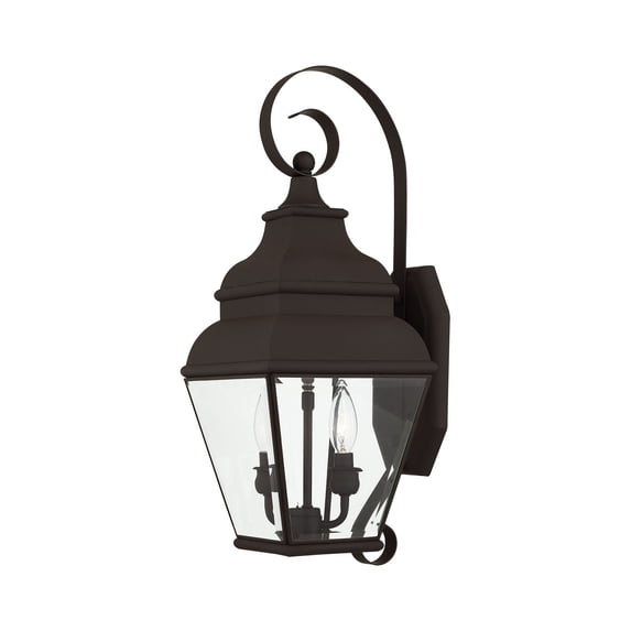 Livex Lighting Exeter 2 Light Outdoor Wall Lantern in Bronze