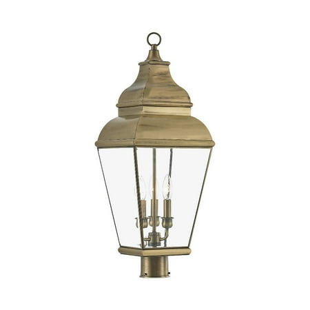 Livex Lighting Exeter 3 Light Post-Top Lanterm