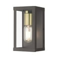 thumbnail image 1 of 28031-07 Livex Lighting Gaffney - 1 Light Outdoor ADA Small Wall Lantern In Contemporary Style-8 Inches Tall and 4.5 Inches Wide-Bronze/Antique Gold, 1 of 12