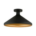 thumbnail image 1 of 41020-04 Livex Lighting Geneva - 1 Light Semi-Flush Mount In Urban Style-8.75 Inches Tall and 15.25 Inches Wide-Black Finish, 1 of 7