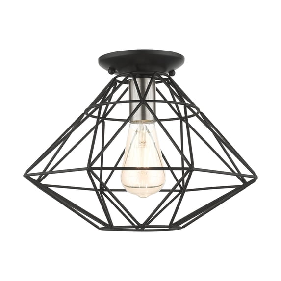 Livex Lighting - Geometric - 1 Light Flush Mount in Geometric Style - 13.5