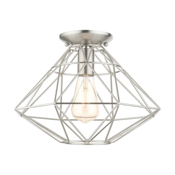 Livex Lighting - Geometric - 1 Light Flush Mount in Geometric Style - 13.5