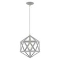 thumbnail image 1 of Livex Lighting  Geometric Shade 1-Light 13-inch Mini Pendant - 13"Dia. x 21"-80"Adj. H Nordic Gray, 1 of 12