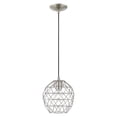 thumbnail image 1 of 41326-91 Livex Lighting Geometric Shade - One Light Mini Pendant in Industrial Style - 8 Inches wide by 13 Inches high-Brushed Nickel Finish, 1 of 10