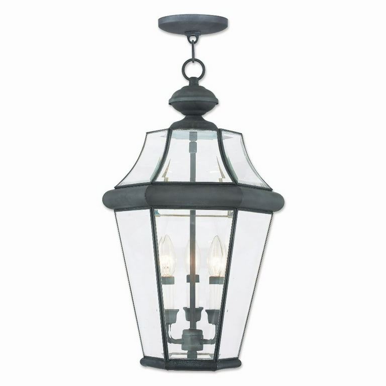 Livex Lighting Georgetown 2 Light Outdoor Chain Lantern Livex Lighting Georgetown 2 Light Outdoor Chain Lantern