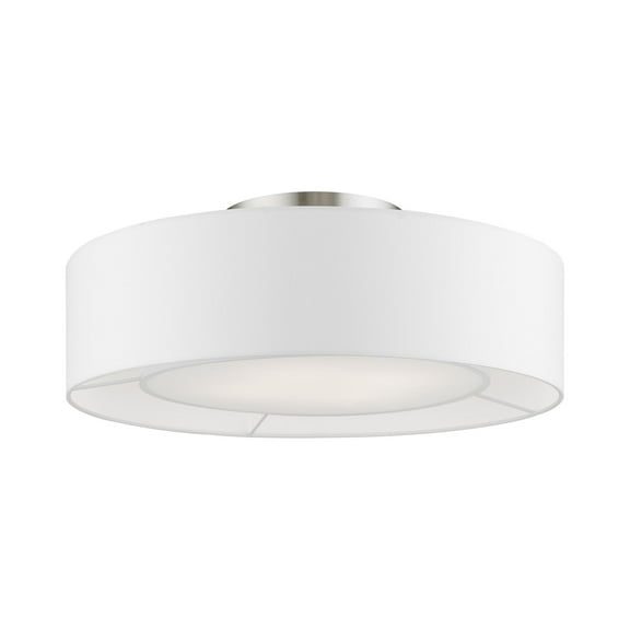 47174-91 Livex Lighting Gilmore - 4 Light Semi-Flush Mount In Timeless Style-8.5 Inches Tall and 21 Inches Wide