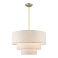 thumbnail image 1 of 57484-01-Livex Lighting-Gladstone - 4 Light Pendant In Mid-Century Modern Style-22.5 Inches Tall and 23 Inches Wide-Antique Brass Finish, 1 of 13