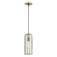 thumbnail image 1 of 49713-01 Livex Lighting Glenbrook - 1 Light Pendant In Urban Style-19.25 Inches Tall and 5 Inches Wide-Antique Brass Finish    -Traditional, 1 of 11
