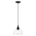 thumbnail image 1 of 53641-04-Livex Lighting-Glendon - 1 Light Pendant-15 Inches Tall and 8.25 Inches Wide-Black/Brushed Nickel Finish    -Traditional Installation, 1 of 15