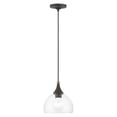 thumbnail image 1 of 53641-07-Livex Lighting-Glendon - 1 Light Pendant-15 Inches Tall and 8.25 Inches Wide-Bronze/Antique Brass Finish    -Traditional Installation, 1 of 14