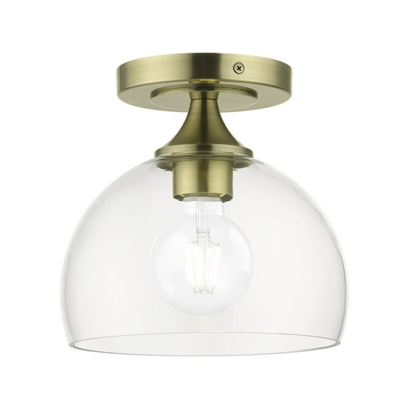 Livex Lighting - Glendon - 1 Light Semi-Flush Mount-8 Inches Tall and 8.25
