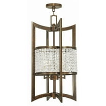 50567-64-Livex Lighting-Grammercy - 4 Light Lantern-26 Inches Tall and 14 Inches Wide-Hand Painted Palacial Bronze Finish    -Traditional Installation