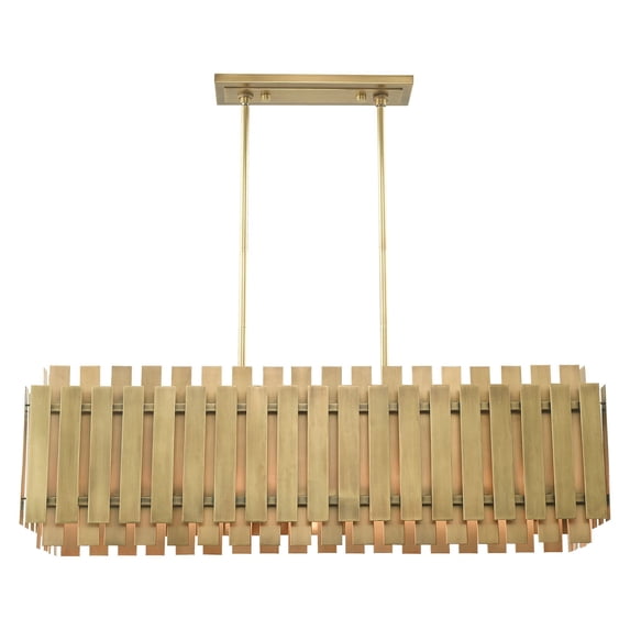 Livex Lighting - Greenwich - 5 Light Linear Chandelier in Mid Century Modern
